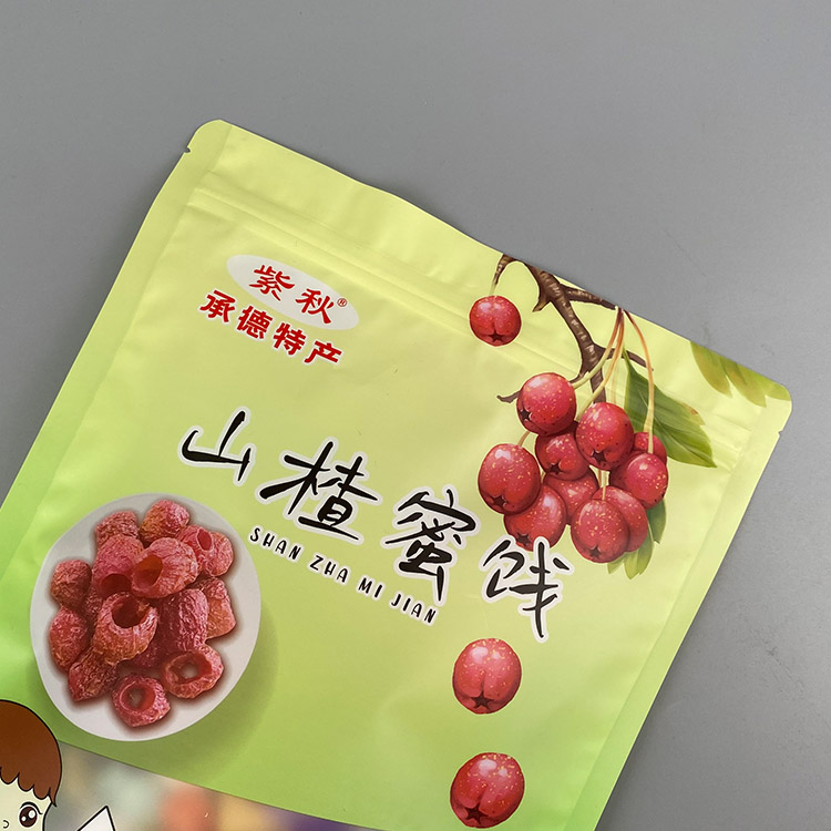 218g山楂蜜餞+啞光塑料復(fù)合+自立拉鏈袋